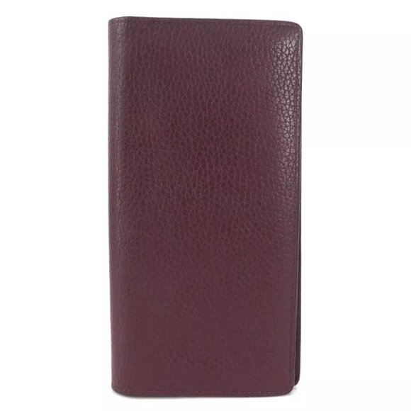 Auth LOUIS VUITTON Portefeuille Brazza Long Wallet Bordeaux M58202 - Picture 1 of 13